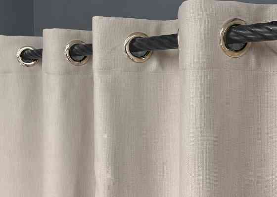 Комплект штор на люверсах VR-Textil Блэкаут двусторонний Scandi № 1904ш Бежевый 150х250 см 2 шт (37-0304) Киев