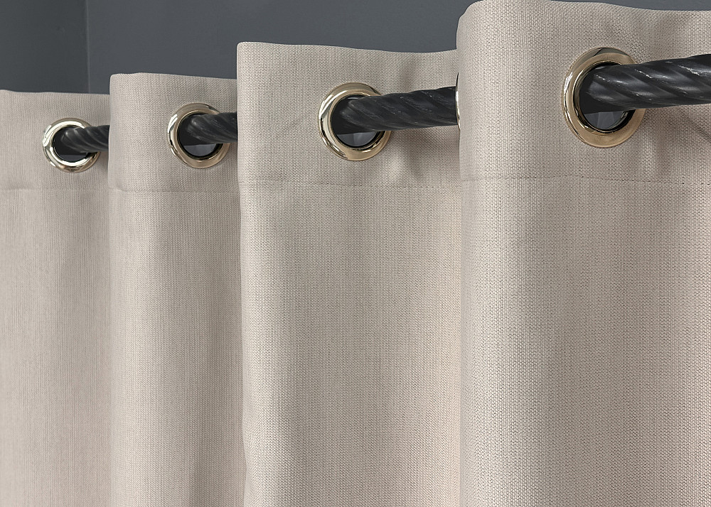 Комплект штор на люверсах VR-Textil Блекаут двосторонній Scandi № 1904ш Бежевий 150х250 см 2 шт (37-0304_) Київ - фото 6