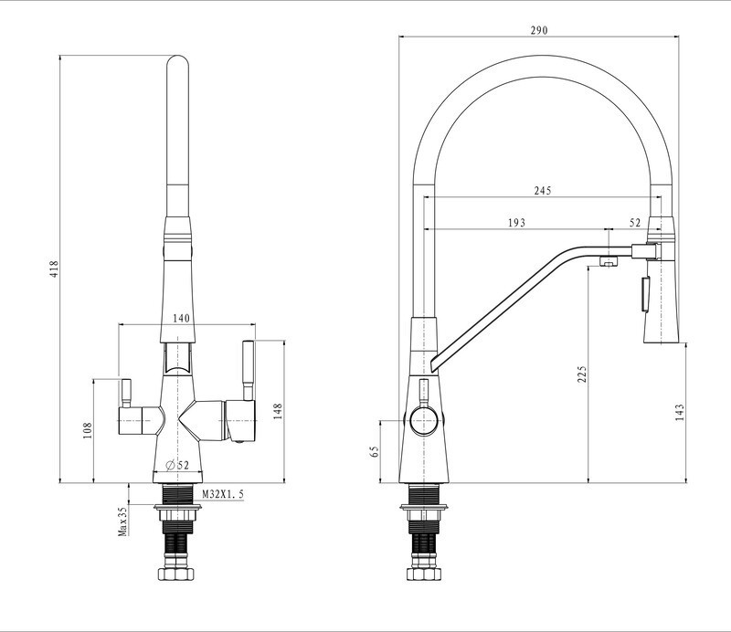 Кухонний змішувач Mixxus Premium Magnet 021 графіт REFL.BLACK MI6975 Харків - фото 8