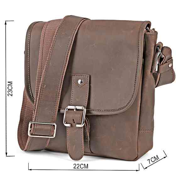 Сумка SHVIGEL 00890 из винтажной кожи Коричневая Киев