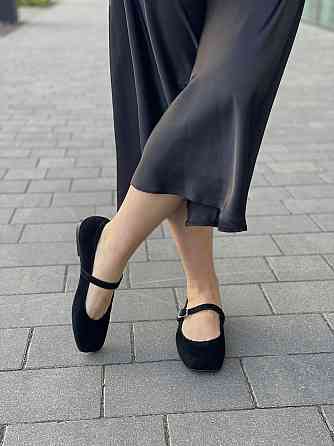 Балетки жіночі SEE SEVEN чорні натуральна замша 36-40 (5474) Коломия