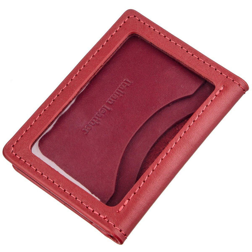 Обложка для водительских прав кожаная GRANDE PELLE 11188 Красная Киев - изображение 4