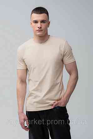 Футболка базова Ray Premium Fit чоловіча бежева (U0102-Cream) L Київ