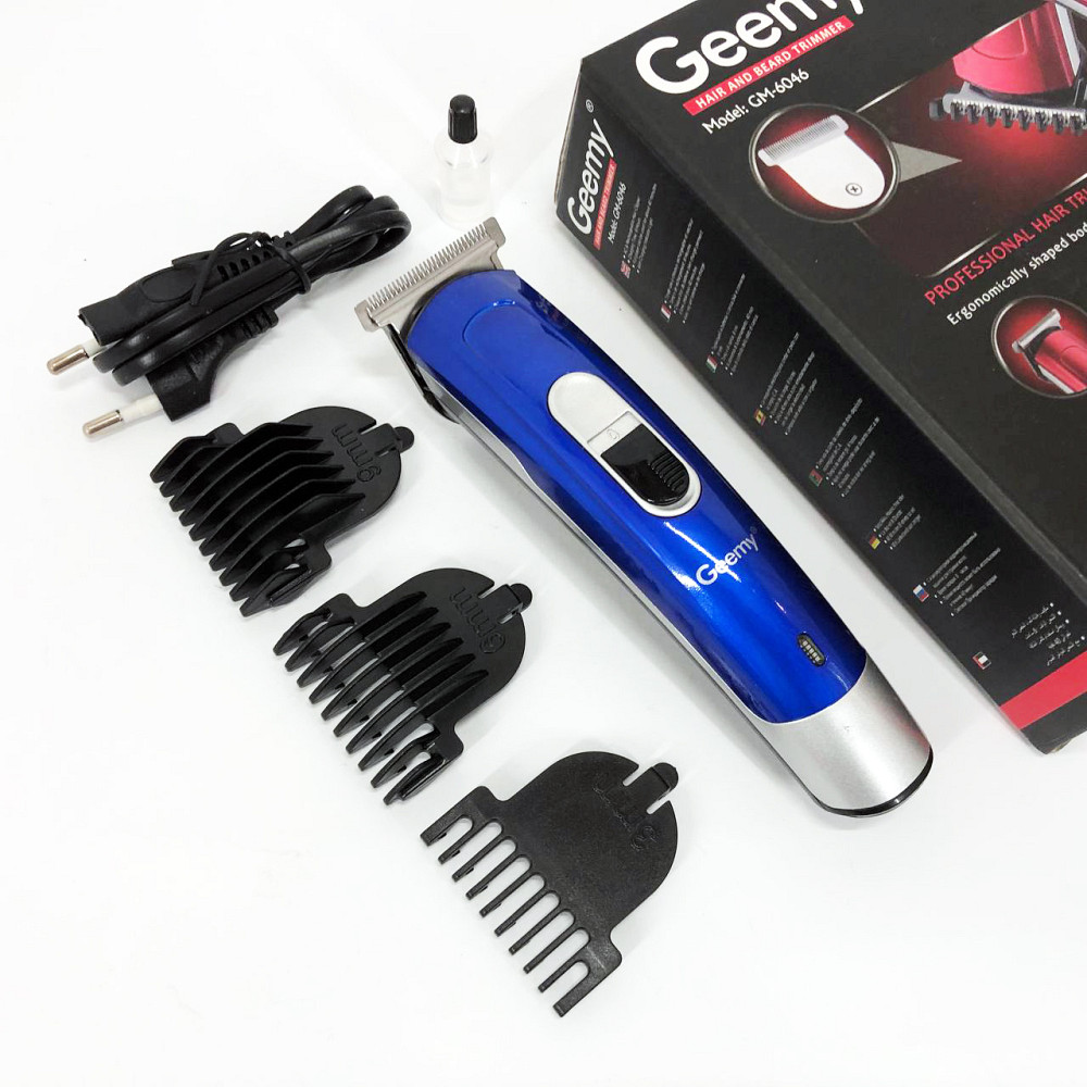 Електрична машинка з насадкою для бороди Gemei GM-6046, Універсальні машинки для стрижки волосся IS-58 Львів - фото 10
