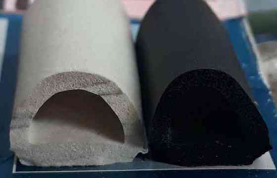 Самоклеючий гумовий ущільнювач для вікон та дверей профіль D 14х12 (40м) чорний Павлоград