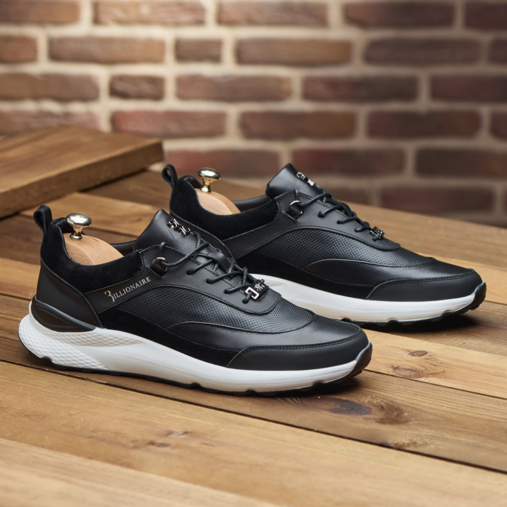 Шкіряні брендові чоловіче взуття чорного кольору М-163 більенер-ч/б Харьков - изображение 4