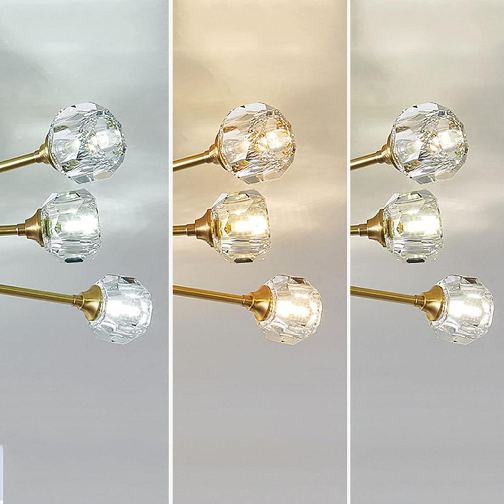 Світлодіодна люстра Луч 8810-С (Золотиста) на 6 плафонів Київ - фото 3