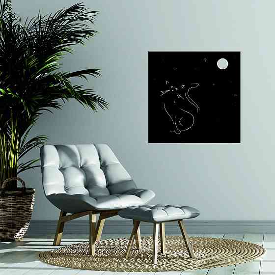 Декоративное настенное 3D Панно «Кот» Декор на стену с объемом Киев