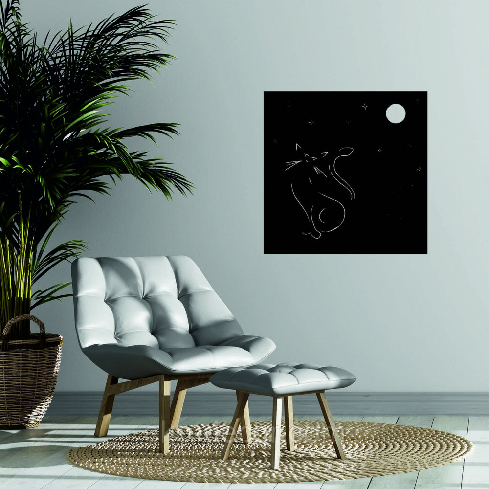 Декоративное настенное 3D Панно «Кот» Декор на стену с объемом Киев - изображение 3