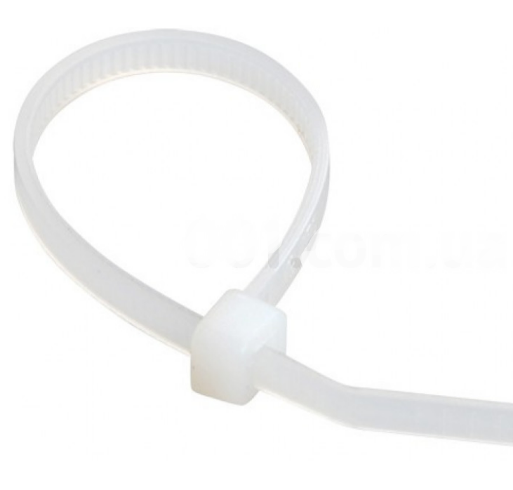 Хомут пластиковий 3,6*250мм білий 100шт/уп APRO Житомир - фото 1