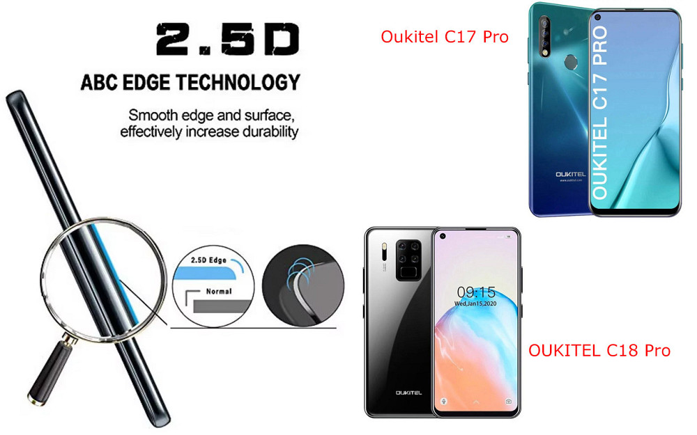 Защитное стекло ArmorGlass для Oukitel C17 Pro, OUKITEL C18 Pro – устойчивое к царапинам и ударам Киев - изображение 2