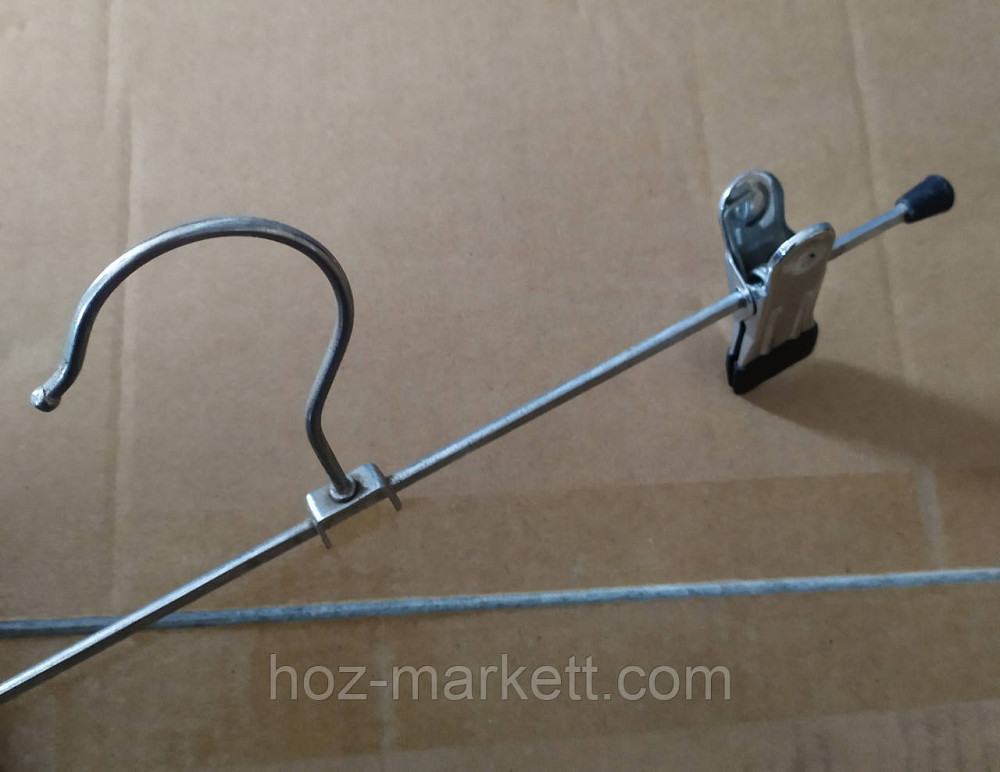 Плічка вішалки (тремпеля) брючні хромовані прищіпка та гачок 30 см 10 шт. в уп Харків - фото 2