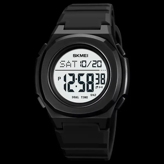 Спортивний наручний годинник Skmei 2023 (Чорний з білим) Київ