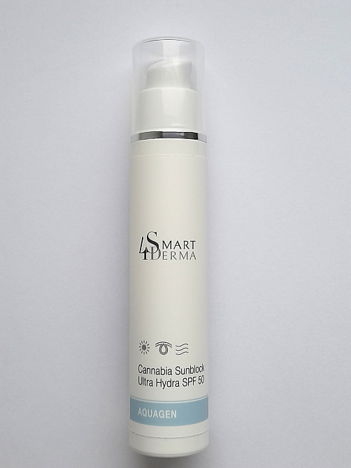 Smart4Derma Aquagen Cannabia Sunblock Ultra Hydra SPF 50 Ультразволожувальний захисний крем SPF 50, 50 мл Дніпро - фото 1