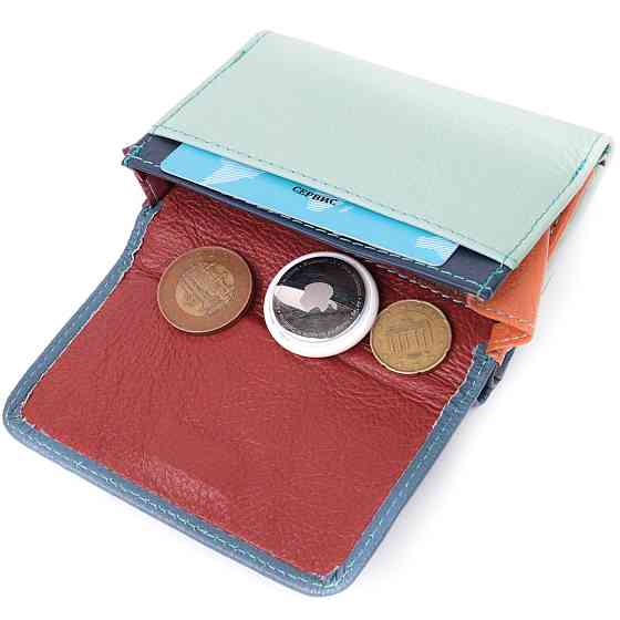 Красочный женский кошелек из натуральной кожи Разноцветный (ST Leather) Киев