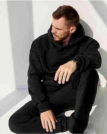 Чоловічий спортивний теплий костюм на флісі Чорний 54 Харків