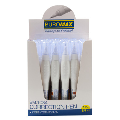 Коректор Buromax ручка 12 мл , спиртова основа, металевий наконечник (BM.1034) Вінниця - фото 3