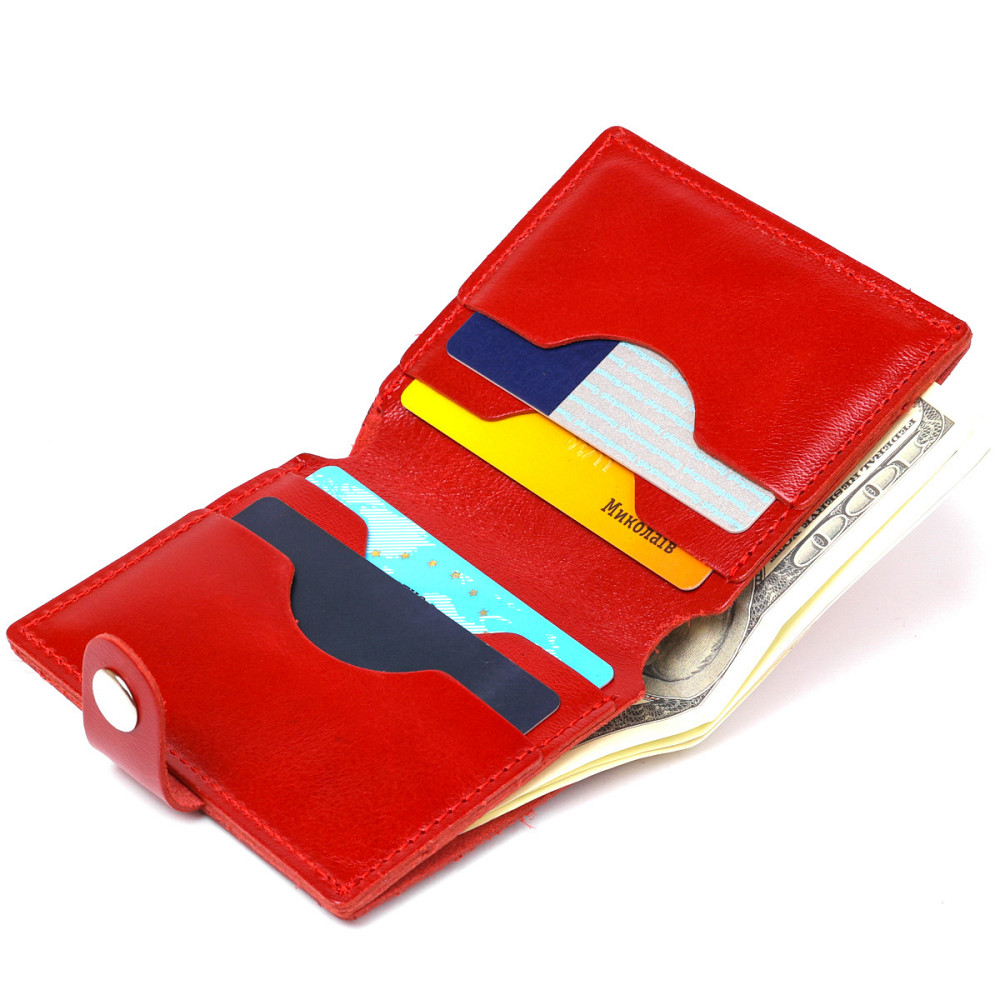 Жіноче шкіряне портмоне Shvigel 16482 Червоний Київ - фото 7