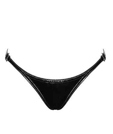 Трусики Noir Handmade P014 Dominae PVC panty with silver clasp XXL Sex Aura Київ