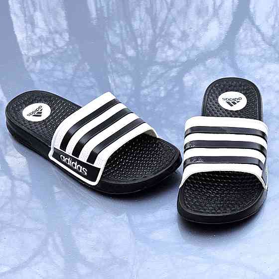 Чоловічі Білі Шльопанці Adidas Чорні Сланці Тапочки Адідас (розміри: 40,41,42,43,44) Дніпро