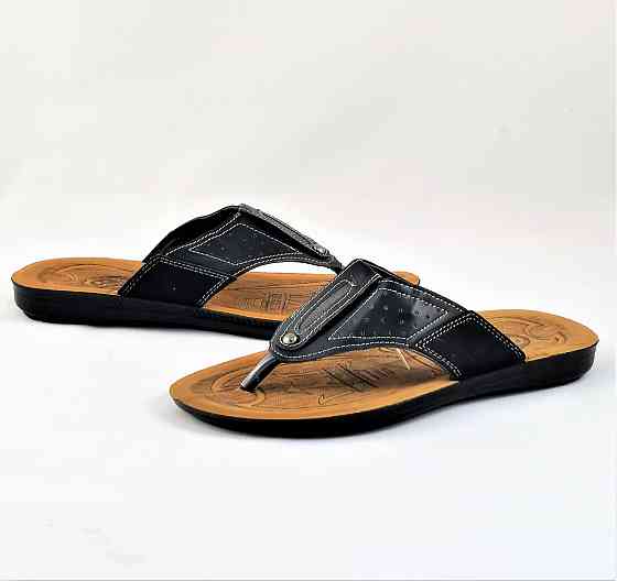 Мужские Шлёпанцы Тапочки Сланцы Вьетнамки Черные (размеры: 42,43) Днепр