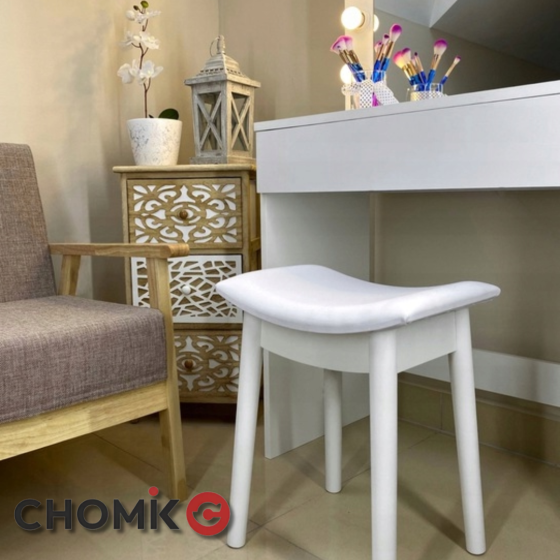 Табурет Chomik ROKA вигнутий у скандинавському стилі білий Київ