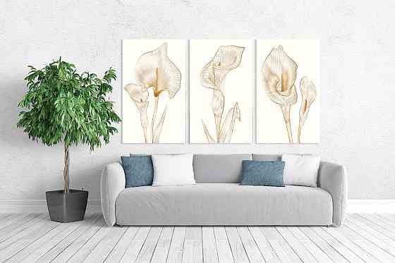 Модульная картина в гостиную / спальню  Квіти     ART-181_3A Киев