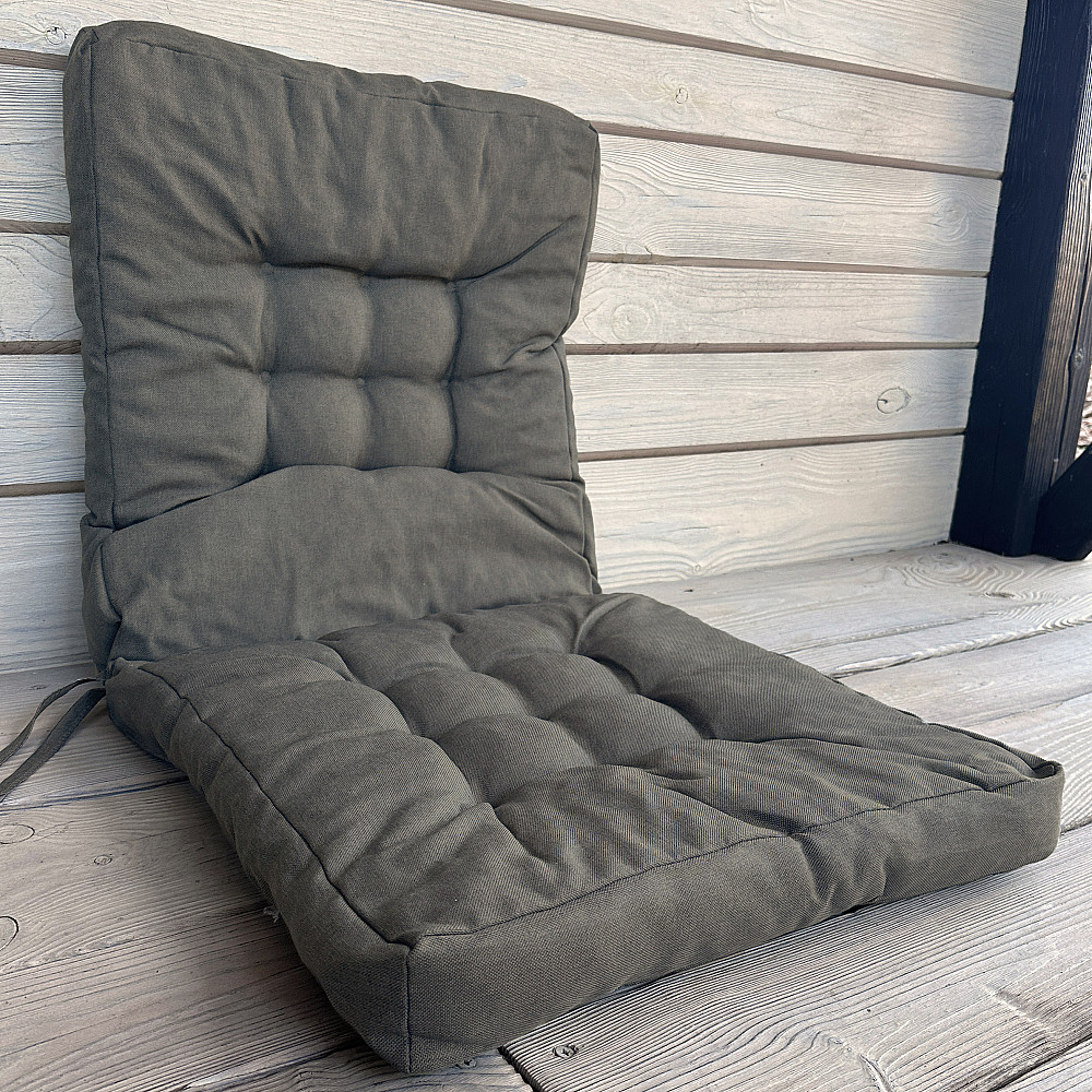 Подушка для стільців (50x120х8 см) подвійна Decorator Sawana колір хакі 84-141 Київ - фото 1