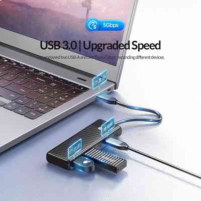 Концентратор Orico USB-C to 2xUSB-C + 2xUSB3.0 (CA914210) Винница