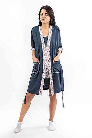 Спальный комплект Халат и ночнушка, розовый Крохатушка одяг Киев