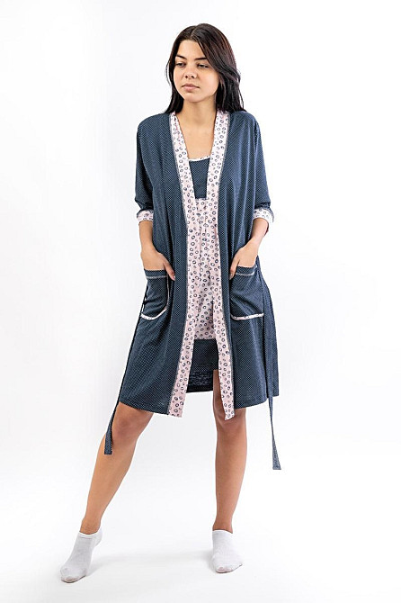 Спальний комплект Халат і нічна іграшка, рожевий Крохатушка одяг Київ - фото 1