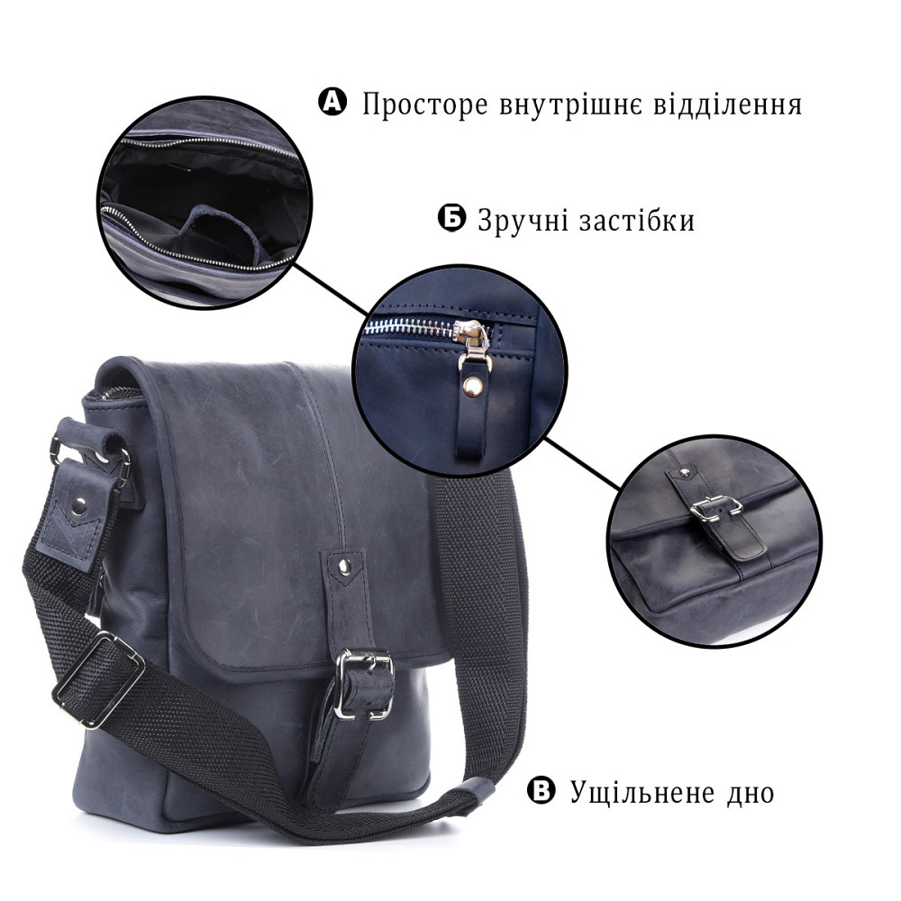 Сумка SHVIGEL 11015 Синяя Киев - изображение 6