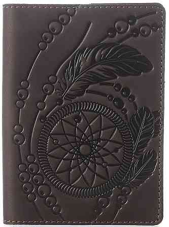 Обложка на паспорт из винтажной кожи Коричневая (SHVIGEL) Киев