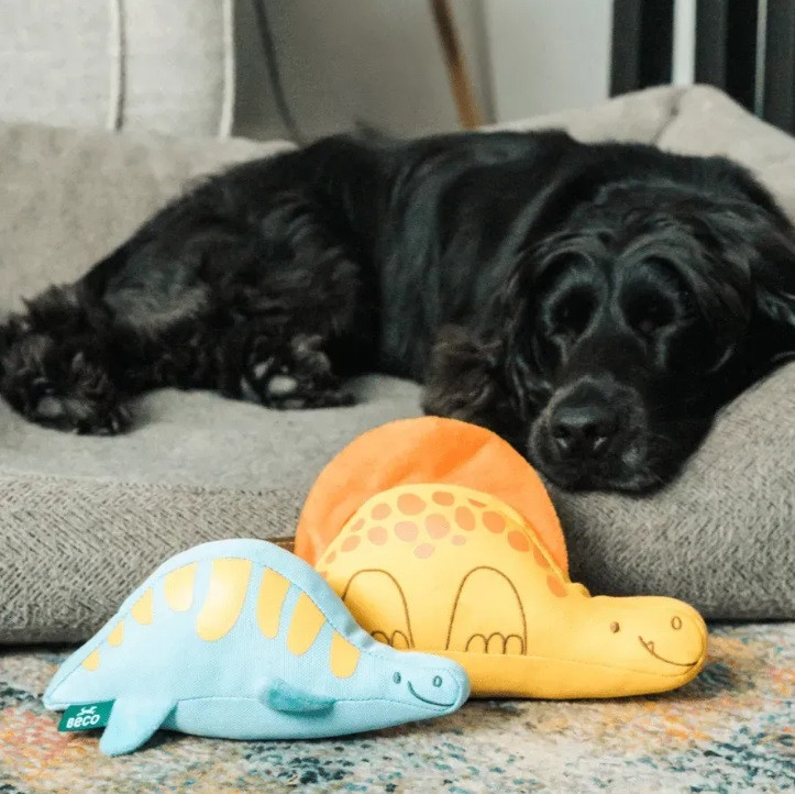 М'яка іграшка для собак Beco Pets Малюк Плезіозавр Блакитний S Луцьк - фото 4