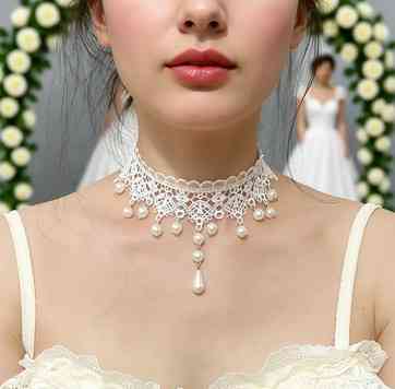 Чокер кружевной белый Киев