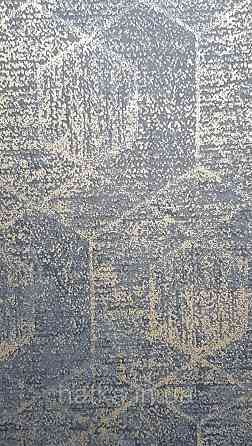 Шпалери вінілові на флізеліні Marburg Memoria 1.06х10 геометрія фігури ромби золотисті на чорному Київ