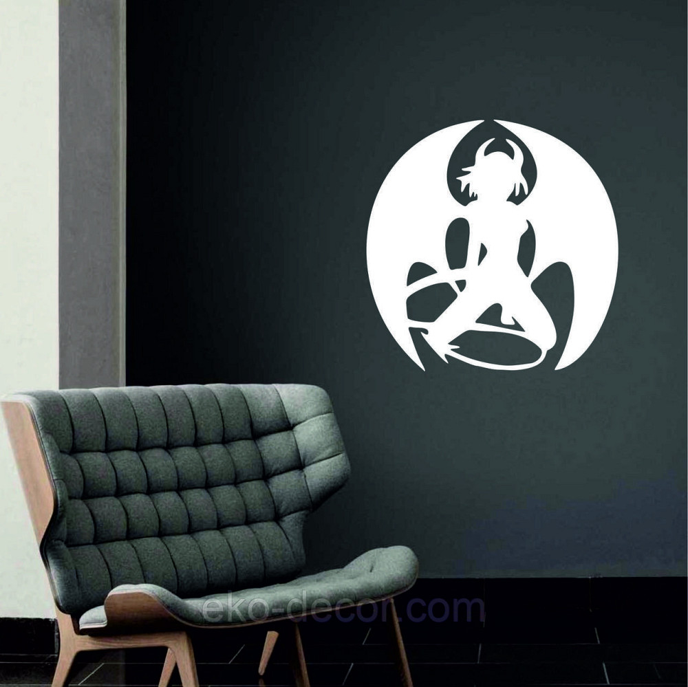 Декоративное настенное Панно «Дьяволица», Декор на стену 50*50 см, Белый Киев - изображение 6