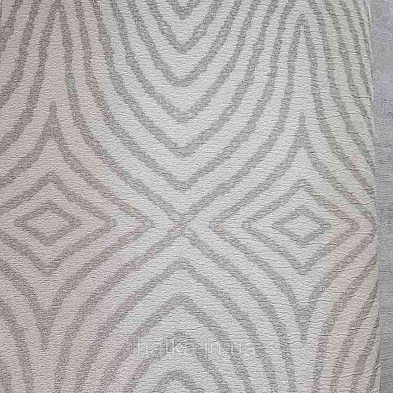 Шпалери метрові вінілові на флізелін 24 Carati Cristiana Masi абстракція смуги хвилі сріблом на молочному 3д Київ