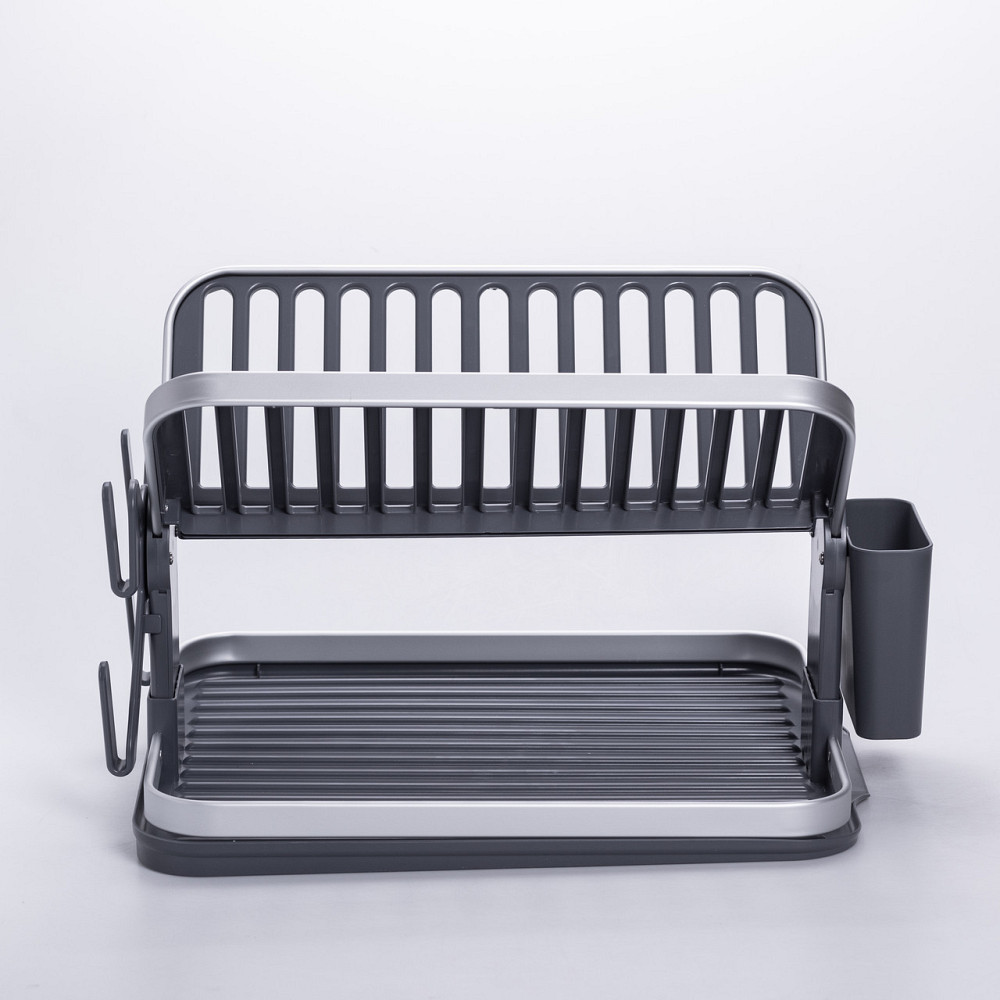 Двоярусна складна сушилка для посуду з піддоном Київ - фото 3