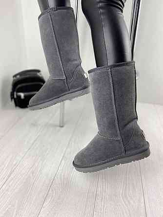 ITTS Угги женские ITTS серые натуральная замша высота 25 см (1764) Коломыя