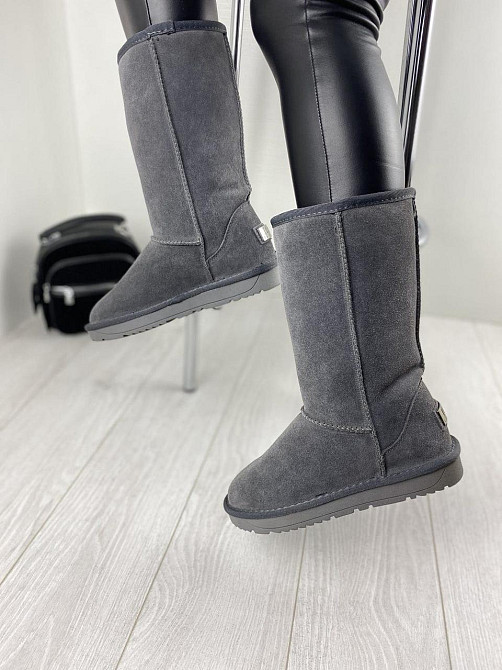 ITTS Угги женские ITTS серые натуральная замша высота 25 см (1764) Коломыя - изображение 3