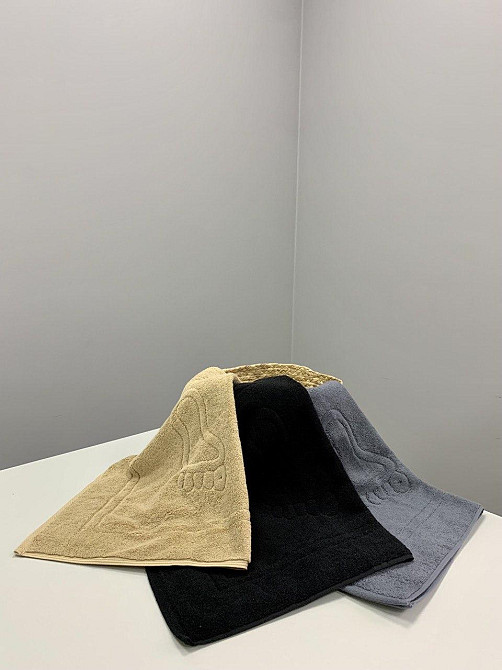 Махровий рушник Ideal Textile для ніг 50х70 килимок чорний 700 г/м2 (56860780) Чернівці - фото 5