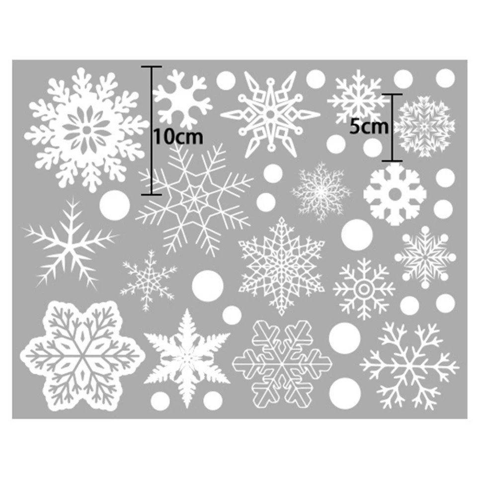 Новорічні сніжинки на вікна - розмір стікера 36*28см, силікон Київ - фото 1