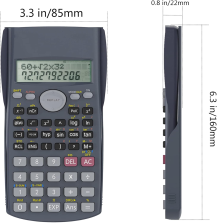 Научный инженерный калькулятор Helect H1002, 2-строчный LCD дисплей, статистика, научные расчеты, черный Киев