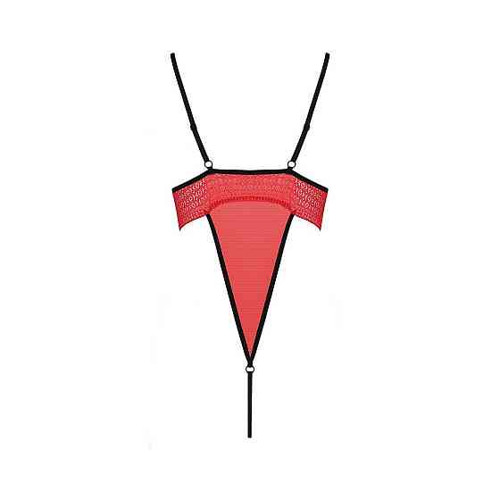 Боді з високим вирізом стегна Passion Exclusive AKITA BODY S/M, red Sex Aura Київ