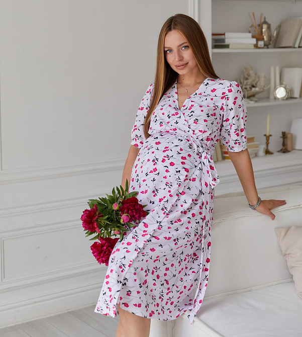 Сарафан для вагітних та годуючих Salou S Lullababe Білий Кривий Ріг - фото 1