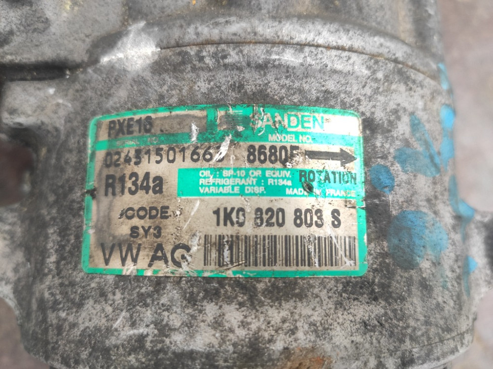 Компресор кондиціонера VW Touran 1.9 tdi 2.0 tdi 2003-2010 (1K0820803S) Ковель - изображение 4