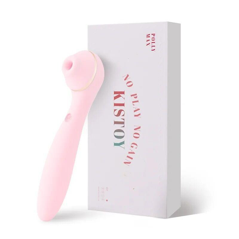 Вакуумный стимулятор с вибратором KISSTOY Polly Max Pink Sex Aura Киев - изображение 5