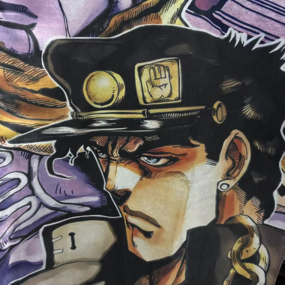 Футболка с принтом аниме Аниме Джоджобизарре Пригоди Джотаро оверсайз (S/M/L) Черний Днепр - изображение 8