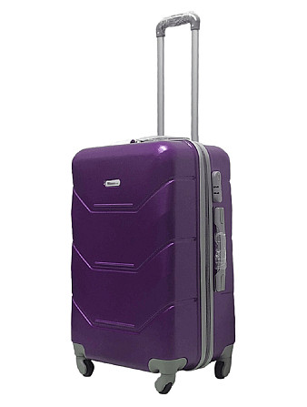 Чемодан пластиковый MILANO BAG 147 средний 65 см фиолетовый Киев - изображение 2